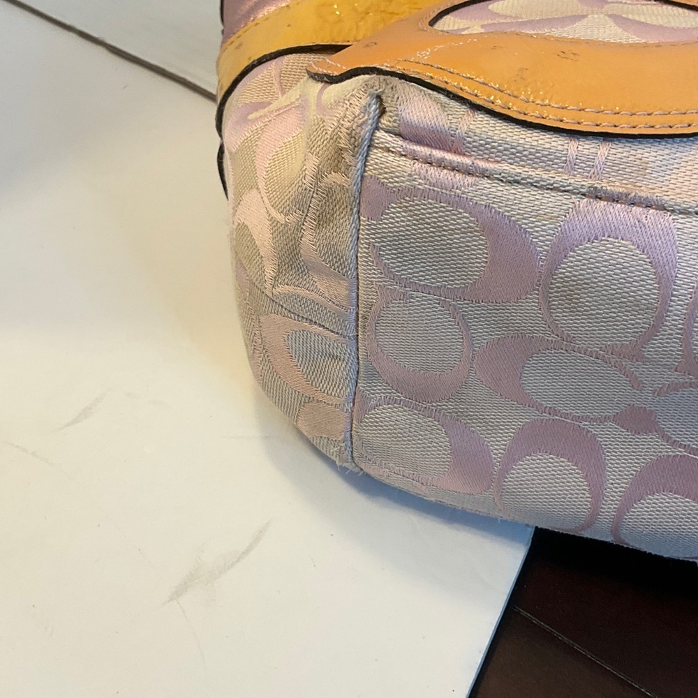 Coach Multicolor Circle Patchwork Tote in Pink an… - image 5